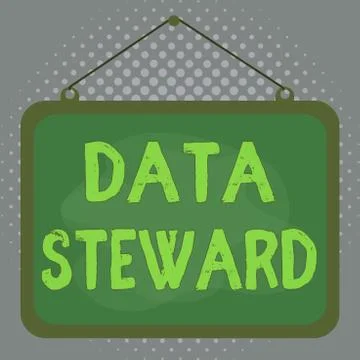 Conceptual hand writing showing Data Steward. Business photo showcasing Stockillustratie
