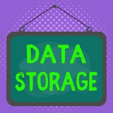 Conceptual hand writing showing Data Storage. Business photo showcasing the act Stock Illustration
