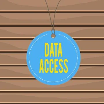 Conceptual hand writing showing Data Access. Business photo text a user s is Stock Illustration