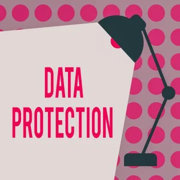 Conceptual hand writing showing Data Protection. Business photo text Stock Illustration