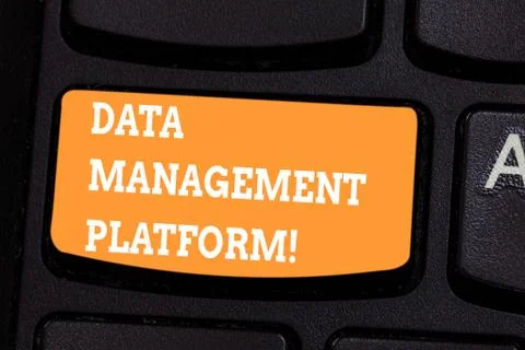 Conceptual hand writing showing Data Management Platform. Business photo text Stock Photos