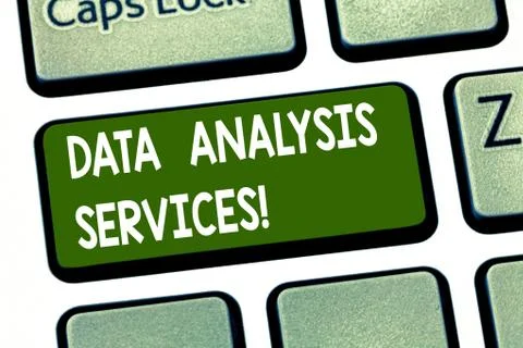 Conceptual hand writing showing Data Analysis Services. Business photo Stock Photos