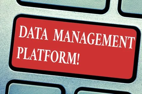 Conceptual hand writing showing Data Management Platform. Business photo text Stock Photos