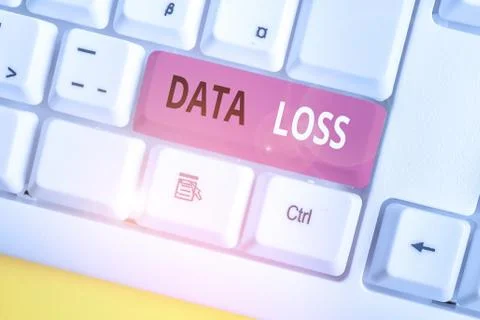 Conceptual hand writing showing Data Loss. Business photo text process or event 스톡 사진