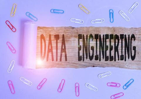 Conceptual hand writing showing Data Engineering. Business photo showcasing data Stock Photos