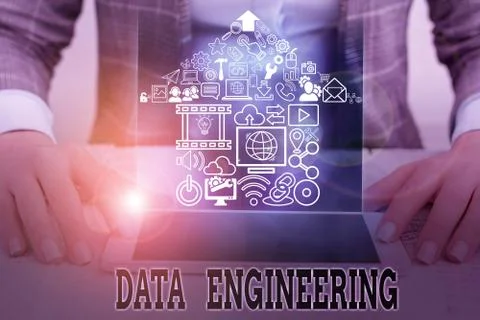 Conceptual hand writing showing Data Engineering. Business photo text data Stock Photos