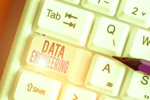 Conceptual hand writing showing Data Engineering. Business photo text data Stock Photos