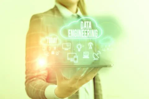 Conceptual hand writing showing Data Engineering. Business photo showcasing data Stock Photos