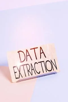 Conceptual hand writing showing Data Extraction. Business photo showcasing act Stock Photos
