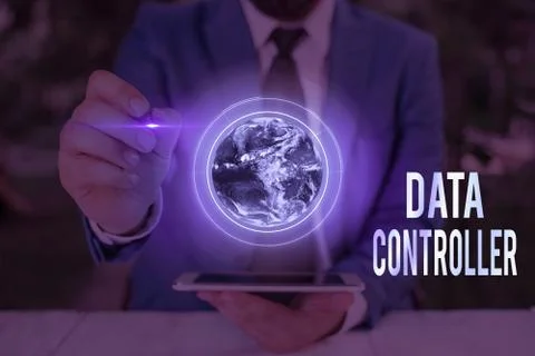 Conceptual hand writing showing Data Controller. Business photo showcasing 스톡 사진