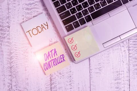 Conceptual hand writing showing Data Controller. Business photo showcasing Stockfoto's