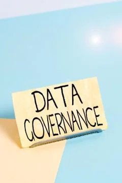 Conceptual hand writing showing Data Governance. Business photo showcasing Foto stock