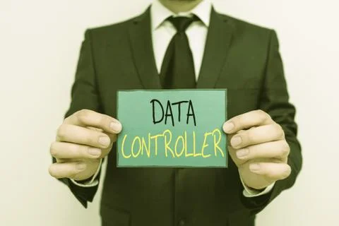 Conceptual hand writing showing Data Controller. Business photo showcasing Stockfoto's
