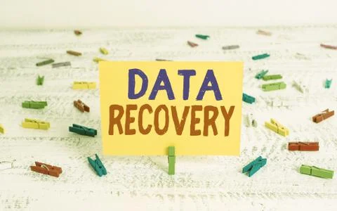 Conceptual hand writing showing Data Recovery. Business photo showcasing process Stock Photos