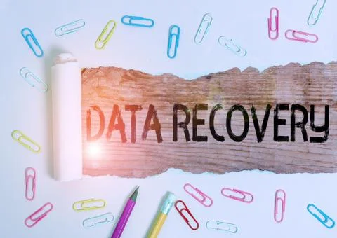 Conceptual hand writing showing Data Recovery. Business photo showcasing process Stock Photos