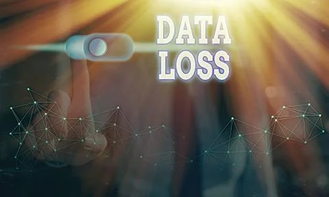 Conceptual hand writing showing Data Loss. Business photo text process or event Foto stock