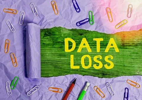 Conceptual hand writing showing Data Loss. Business photo text process or event Stock Photos