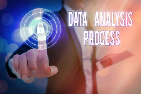 Conceptual hand writing showing Data Analysis Process. Business photo text build Stock Photos