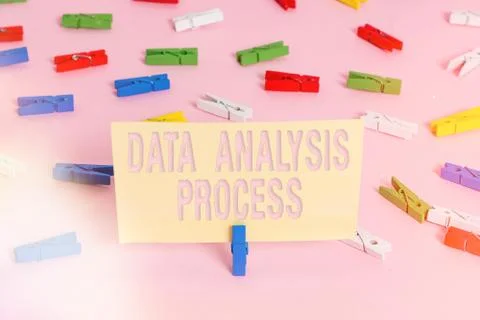 Conceptual hand writing showing Data Analysis Process. Business photo showcasing Stock Photos