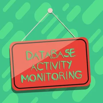 Conceptual hand writing showing Database Activity Monitoring. Business photo 스톡 일러스트