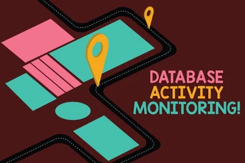 Conceptual hand writing showing Database Activity Monitoring. Business photo 스톡 일러스트