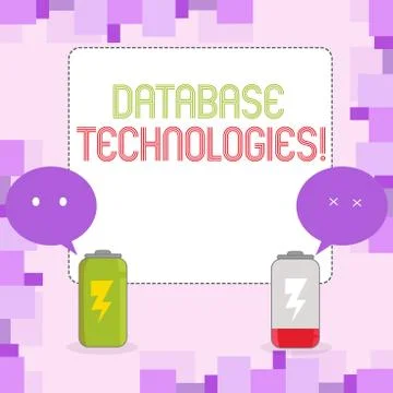 Conceptual hand writing showing Database Technologies. Business photo text Stock Illustration