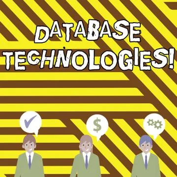 Conceptual hand writing showing Database Technologies. Business photo text Stock Illustration