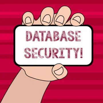 Conceptual hand writing showing Database Security. Business photo text security 스톡 일러스트