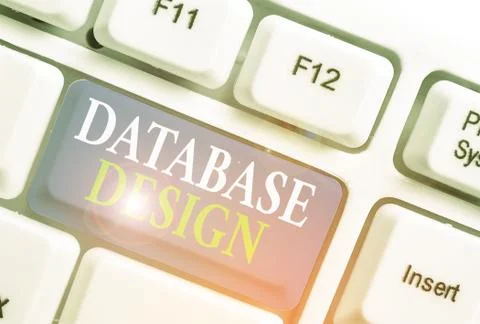 Conceptual hand writing showing Database Design. Business photo showcasing Stock Photos