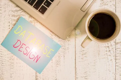 Conceptual hand writing showing Database Design. Business photo text Stock Photos