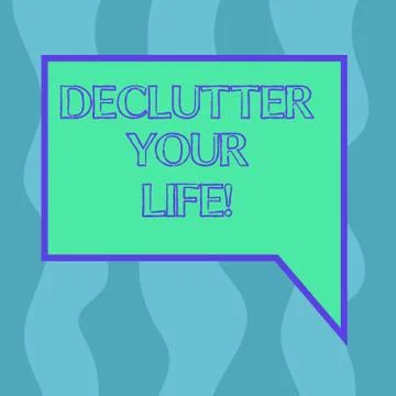 Conceptual hand writing showing Declutter Your Life. Business photo showcasing Stock Illustration