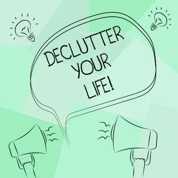 Conceptual hand writing showing Declutter Your Life. Business photo text remove Stock Illustration