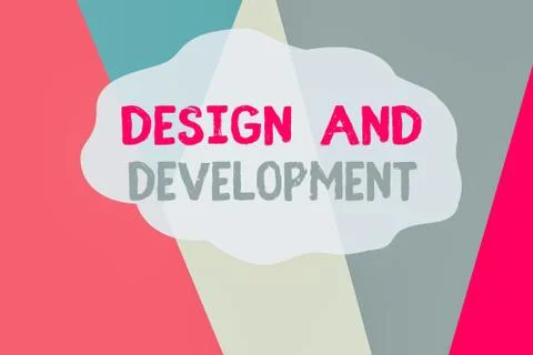 Conceptual hand writing showing Design And Development. Business photo text イラスト素材