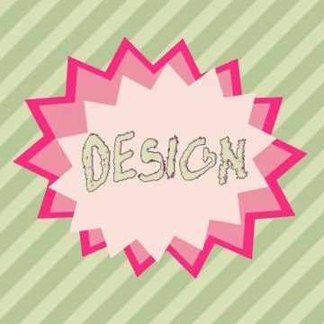 Conceptual hand writing showing Design. Business photo showcasing plan drawing Stock Illustration