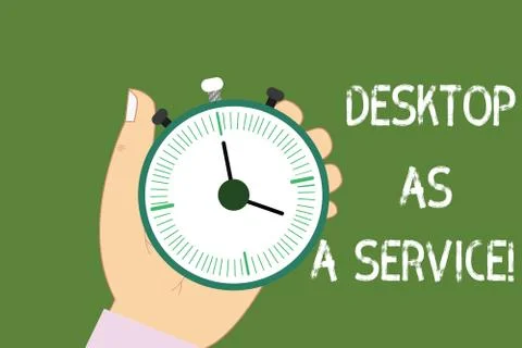 Conceptual hand writing showing Desktop As A Service. Business photo showcasing Stock Illustration