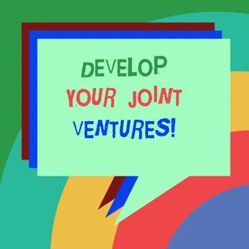 Conceptual hand writing showing Develop Your Joint Ventures. Business photo text Stock Illustration
