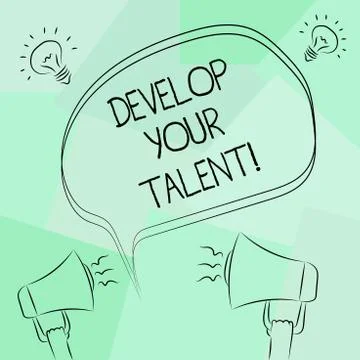 Conceptual hand writing showing Develop Your Talent. Business photo text improve Stockillustratie