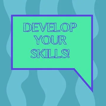 Conceptual hand writing showing Develop Your Skills. Business photo showcasing Stock Illustration