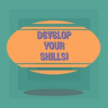 Conceptual hand writing showing Develop Your Skills. Business photo text improve Stock Illustration