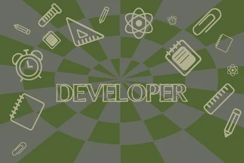 Conceptual hand writing showing Developer. Business photo showcasing 스톡 일러스트