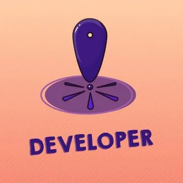 Conceptual hand writing showing Developer. Business photo text demonstrating or Stockillustratie