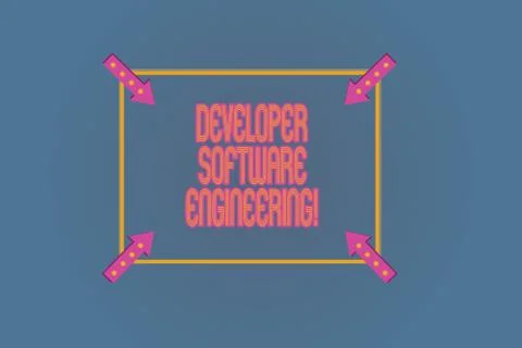 Conceptual hand writing showing Developer Software Engineering. Business photo Stock Illustration