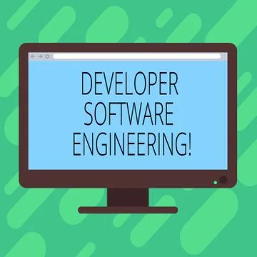 Conceptual hand writing showing Developer Software Engineering. Business photo Stock Illustration