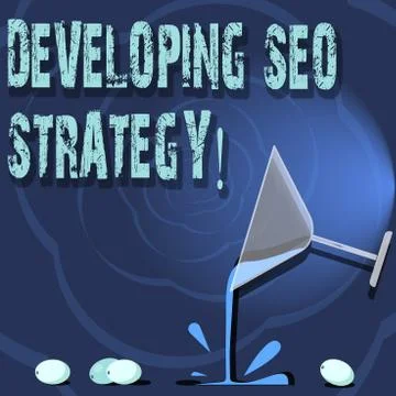 Conceptual hand writing showing Developing Seo Strategy. Business photo Stockillustratie