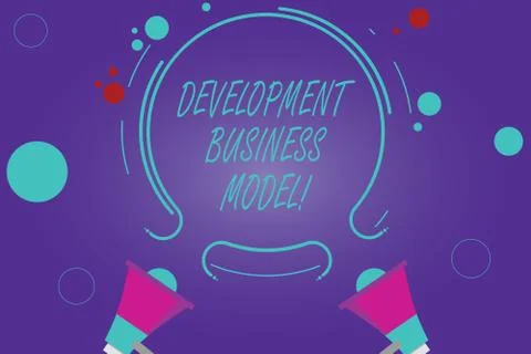 Conceptual hand writing showing Development Business Model. Business photo Stock Illustration
