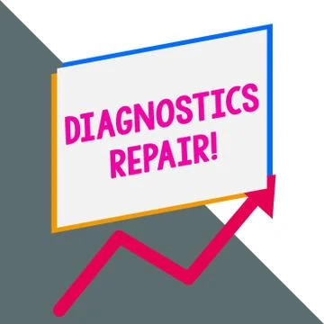 Conceptual hand writing showing Diagnostics Repair. Business photo showcasing A Stock Illustration