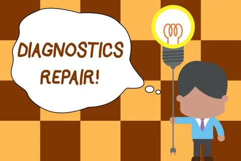 Conceptual hand writing showing Diagnostics Repair. Business photo text A Stock Illustration