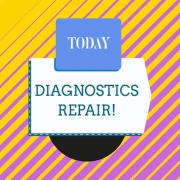Conceptual hand writing showing Diagnostics Repair. Business photo showcasing A イラスト素材