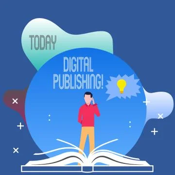 Conceptual hand writing showing Digital Publishing. Business photo text content Stock Illustration