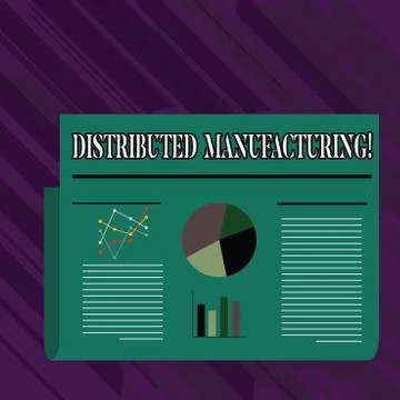 Conceptual hand writing showing Distributed Manufacturing. Business photo sho Stock Illustration